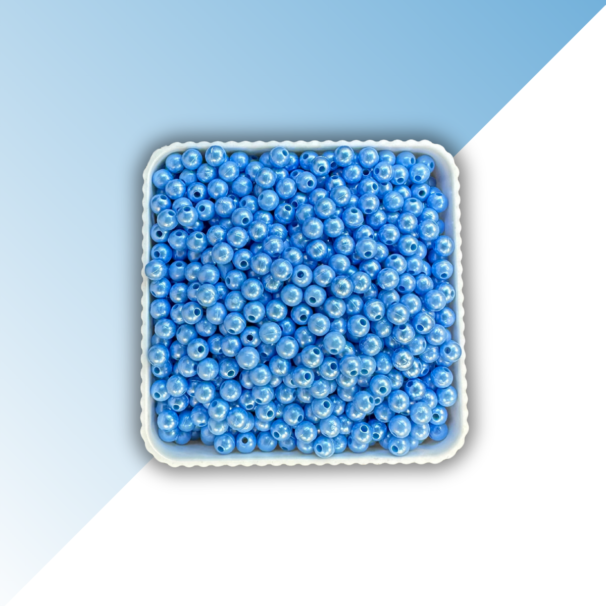 1 6 mm Renkli İnci Boncuk – Delikli Plastik İnci 50 Gram | Takı ve Çanta Yapımı İçin (Renk Seçenekli) - Görsel 1
