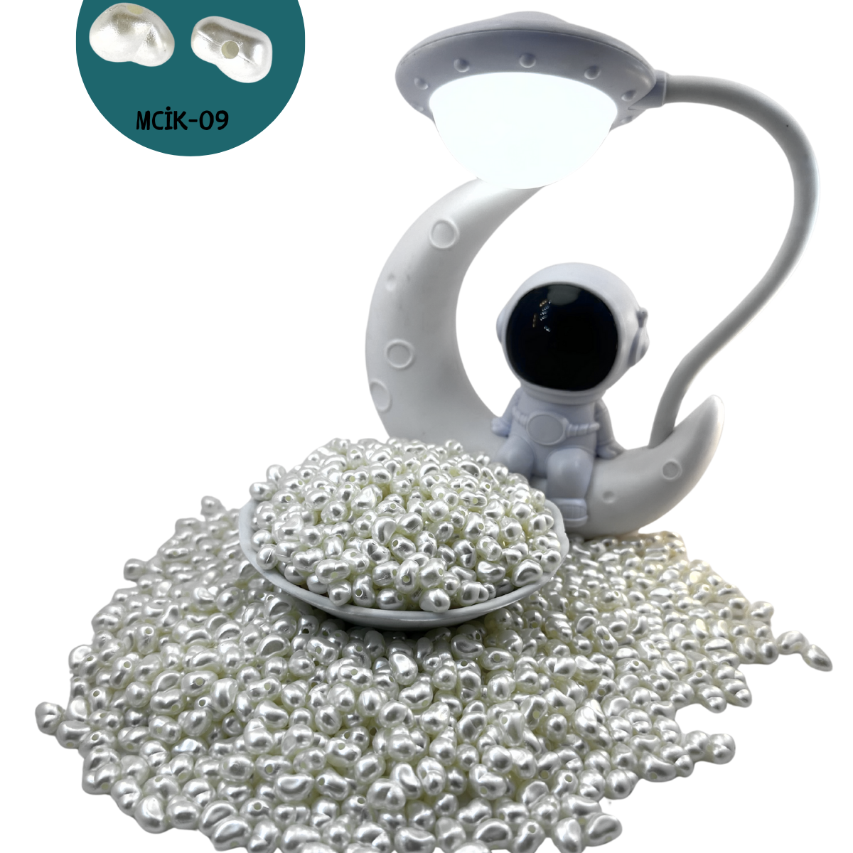 İnci Boncuk 200 Adet Özel Doğal Formlu Lüks Inci Boncuk Beyaz Mcik09- Hobi Ve Takı Yapım Boncuğu