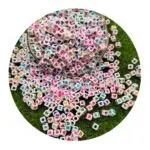 Basık Oval Harf Boncuk | Kişiye Özel Takı ve Bileklik Yapımı İçin (25 Gram) MC2021H-04