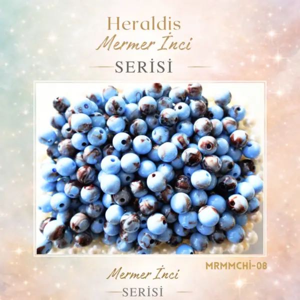 Plastik Mermer İnci Boncuk 100 Adet MRMMCHI-08