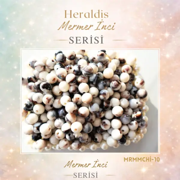 Plastik Mermer İnci Boncuk 100 Adet MRMMCHI-10