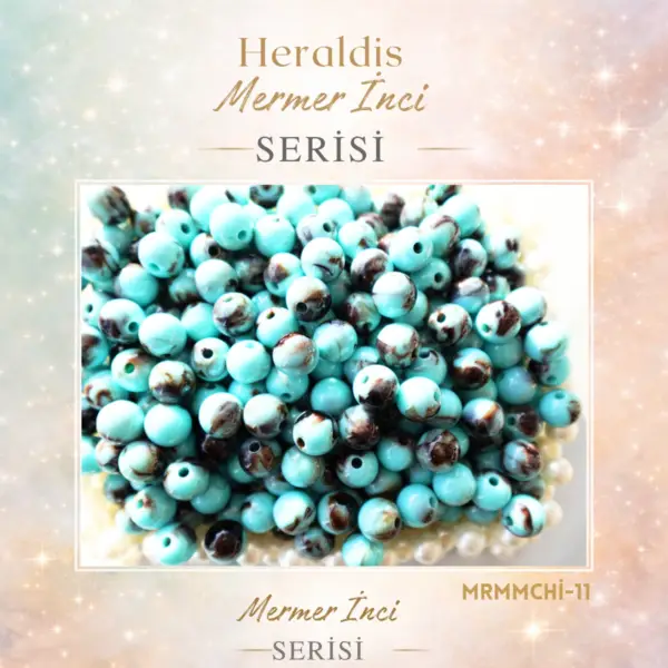 Plastik Mermer İnci Boncuk 100 Adet MRMMCHI-11