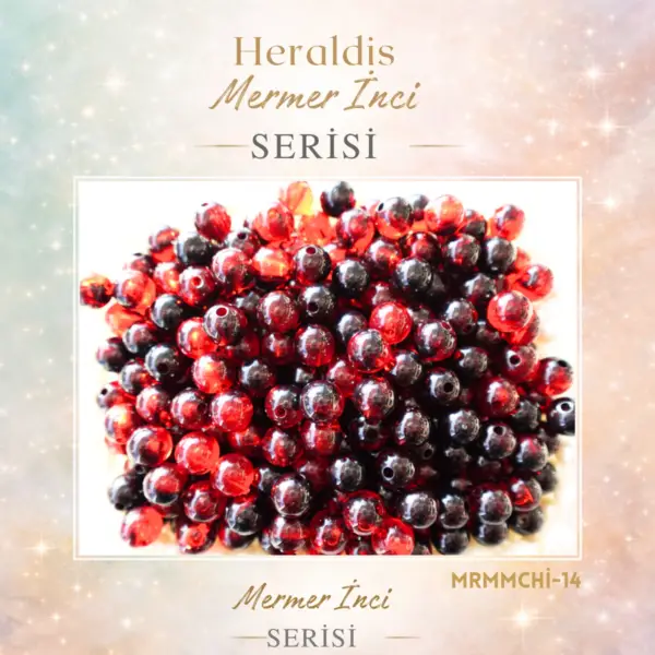 Plastik Mermer İnci Boncuk 100 Adet MRMMCHI-14