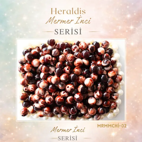 Plastik Mermer İnci Boncuk 100 Adet MRMMCHI-02