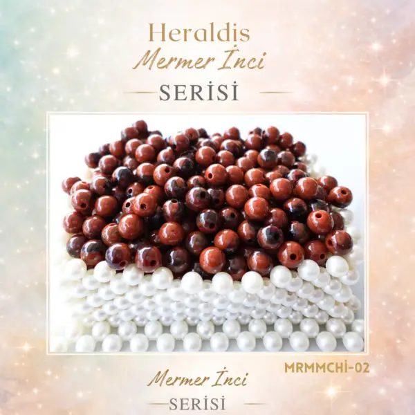 Plastik Mermer İnci Boncuk 100 Adet MRMMCHI-03