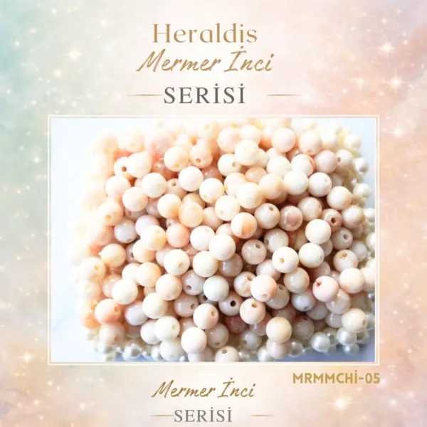 Plastik Mermer İnci Boncuk 100 Adet MRMMCHI-05